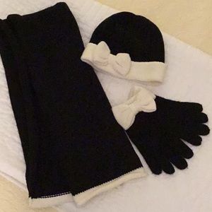 Kate Spade gloves, scarf, and hat set